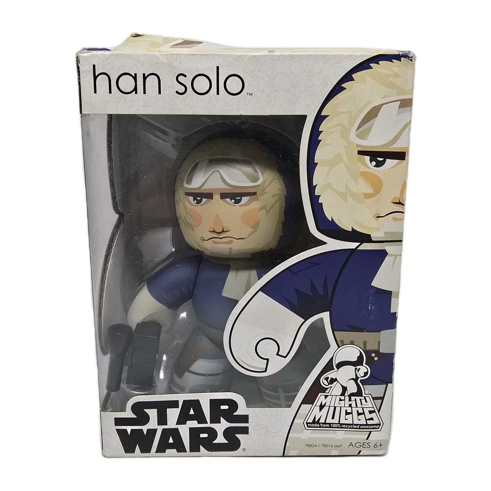 Star Wars Mighty Muggs Han Solo Hoth w/ Blaster‎ Figure 2007 Lucasfilm